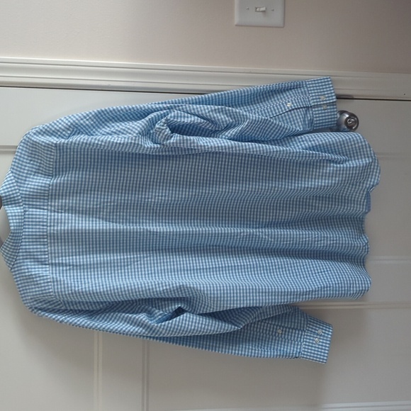 Neck 17½ Blue/Purple/White Van Heusen Button Up - Picture 5 of 5